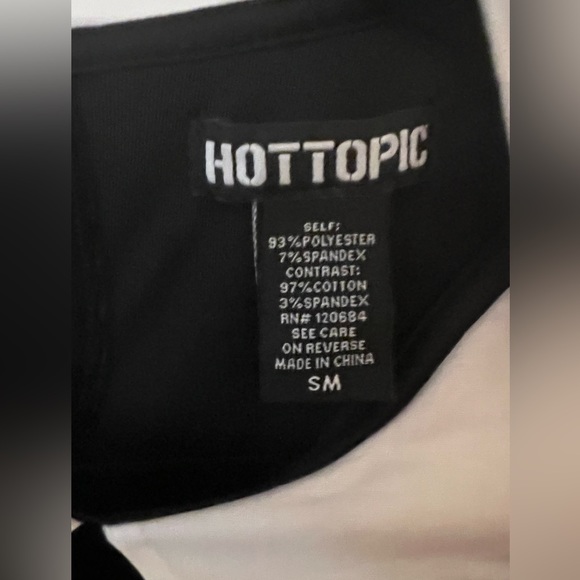 Hot Topic - black velvet w/white Peter Pan collar dress - Picture 3 of 3